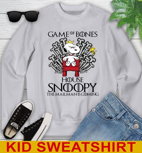 Game of bones house snoopy the mailman is coming tshirt 98