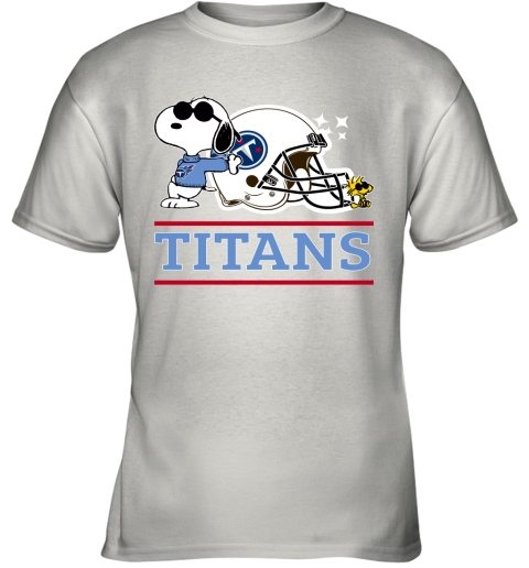 The Tennessee Titans Joe Cool And Woodstock Snoopy Mashup Youth T-Shirt