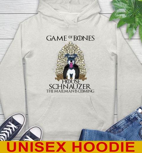 Game of bones house schnauzer dog the mailman is coming tshirt 23