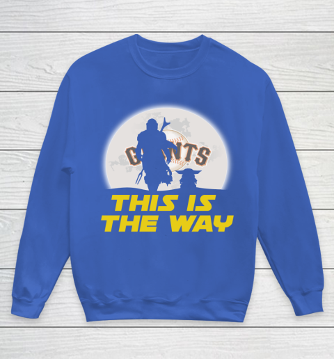 San Francisco Giants MLB Baseball Star Wars Yoda And Mandalorian This Is The Way Youth Sweatshirt 6