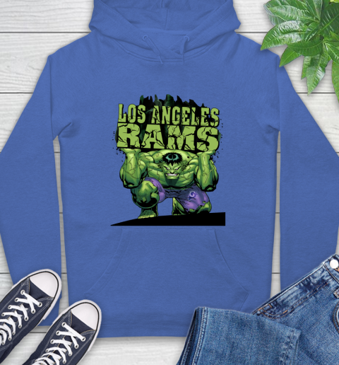Los Angeles Rams NFL Football Incredible Hulk Marvel Avengers Sports Hoodie 9