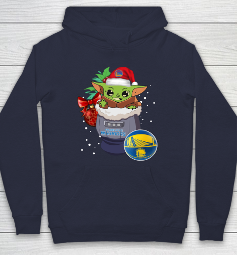 Golden State Warriors Christmas Baby Yoda Star Wars Funny Happy NBA Hoodie 4