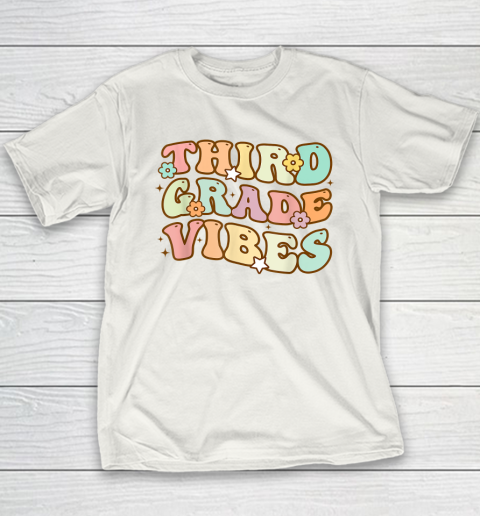 Back To School Third Grade Vibes Retro Teacher Youth T-Shirt