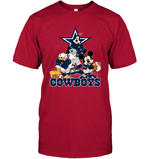 Goofy Donald Duck And Mickey Mouse Dallas Cowboys Football T-Shirt