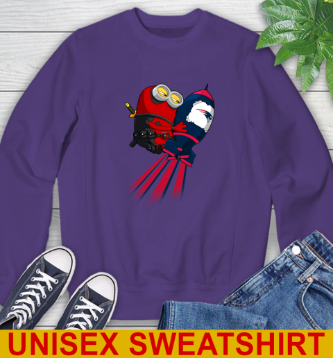 NFL Football New England Patriots Deadpool Minion Marvel Shirt Sweatshirt 4