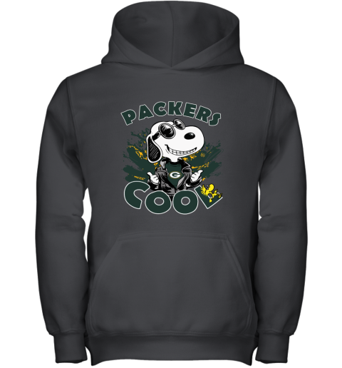 Green Bay Packers Snoopy Joe Cool We're Awesome Youth Hoodie