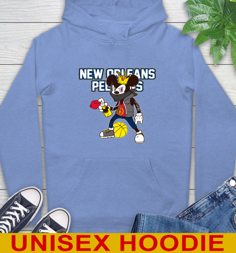 New Orleans Pelicans NBA Basketball Mickey Peace Sign Sports Hoodie 11
