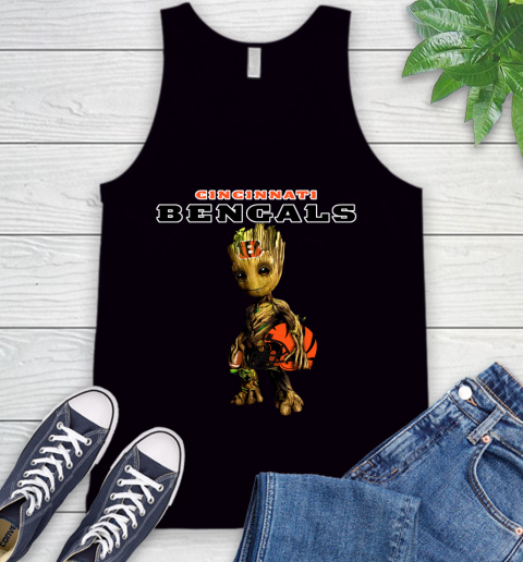 Cincinnati Bengals NFL Football Groot Marvel Guardians Of The Galaxy Tank Top 2