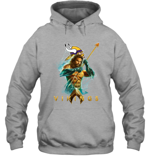 NFL Minnesota Vikings Aquaman DC Football Sports F1MP0mzwO5Z hoodie 23 95 151514 front sport grey