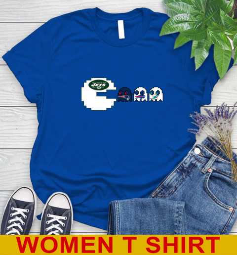 New York Jets NFL Football Pac Man Champion Women's T-Shirt 9