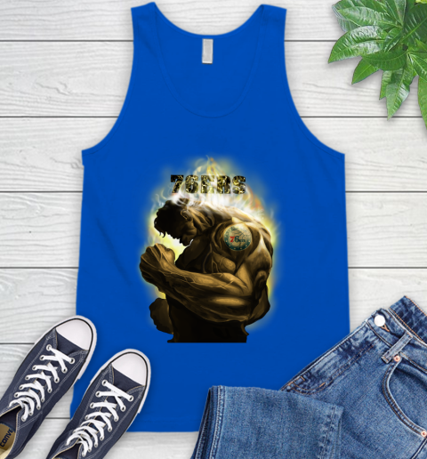 Philadelphia 76ers NBA Basketball Hulk Marvel Avengers Sports Tank Top 4
