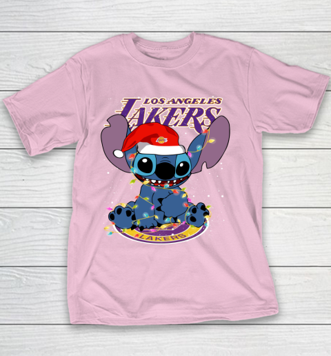 Los Angeles Lakers NBA noel stitch Basketball Christmas Youth T-Shirt 5