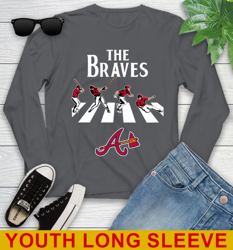 MLB Baseball Atlanta Braves The Beatles Rock Band Shirt Youth Long Sleeve 9