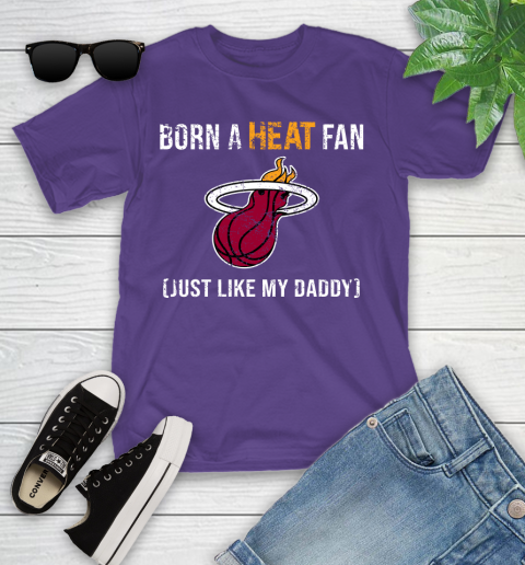 NBA Miami Heat Loyal Fan Just Like My Daddy Basketball Shirt Youth T-Shirt 4 NBA Miami Heat Loyal Fan Just Like My Daddy Basketball Shirt Youth T-Shirt - Image 4