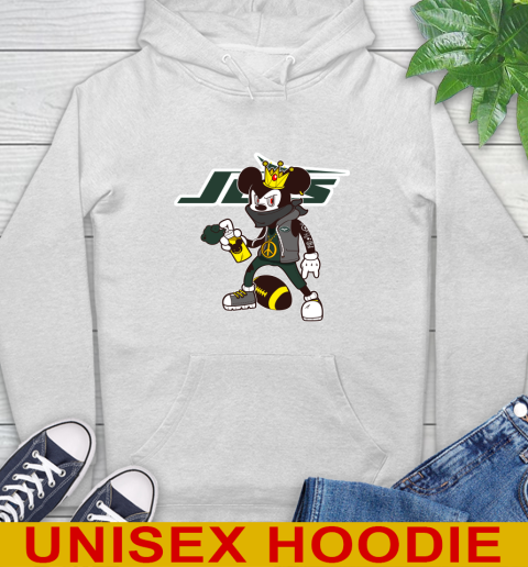New York Jets NFL Football Mickey Peace Sign Sports Hoodie