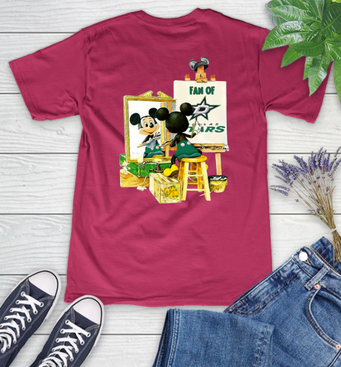NHL Hockey Dallas Stars Mickey Drawing Shirt 78