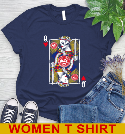 NBA Basketball Atlanta Hawks The Queen Of Hearts Card Shirt Women's T-Shirt 12