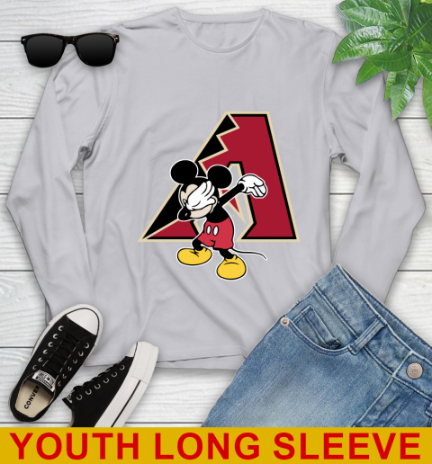 Arizona Diamondbacks MLB Baseball Dabbing Mickey Disney Sports Youth Long Sleeve 6