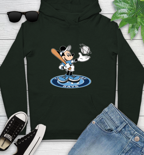 MLB Baseball Tampa Bay Rays Cheerful Mickey Disney Shirt Youth Hoodie 12