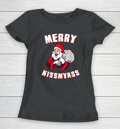 Merry Kissmyass Funny Christmas Women's T-Shirt