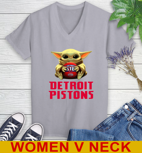 NBA Basketball Detroit Pistons Star Wars Baby Yoda Shirt 81