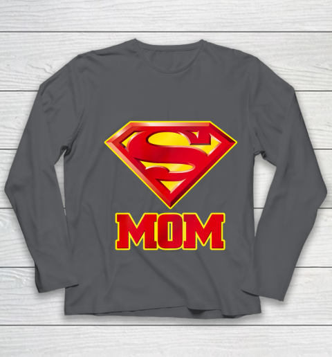 Super Mom Superman Logo Youth Long Sleeve 8