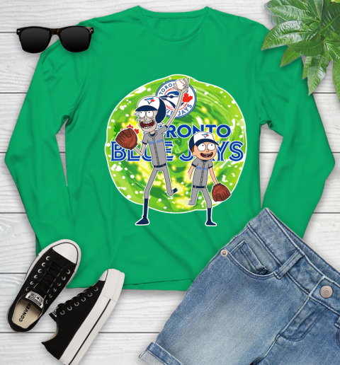 MLB Toronto Blue Jays Rick And Morty Baseball Sports Youth Long Sleeve 6