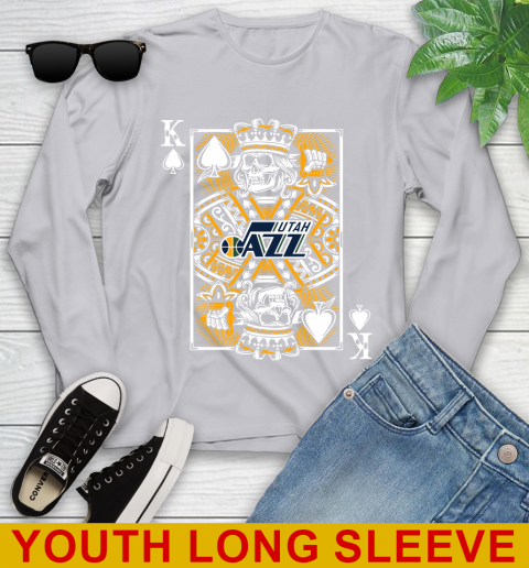 Utah Jazz NBA Basketball The King Of Spades Death Cards Shirt Youth Long Sleeve 5