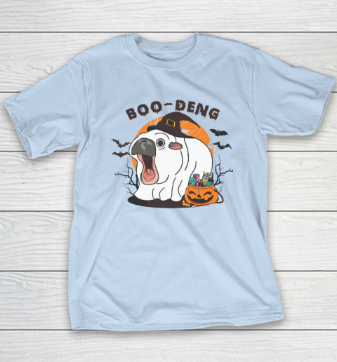 Funny Moo Deng Pumpkin Halloween Costumes Pygmy Hippopotamus Youth T-Shirt 5