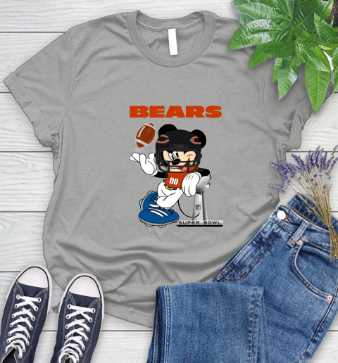 NFL Chicago Bears Mickey Mouse Disney Super Bowl Football T Shirt Women's T-Shirt 10