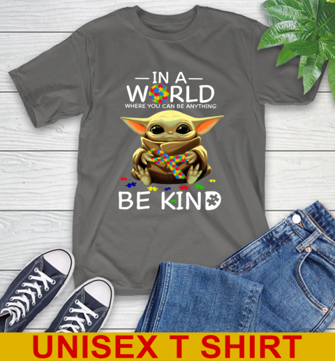 In The World Where You Can Be Anything Be Kind Autism Baby Yoda Shirts 10