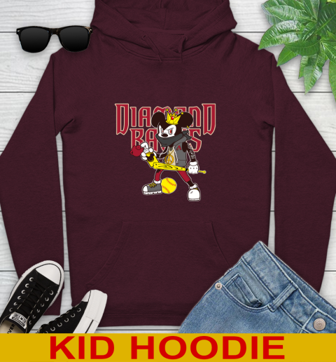 Arizona Diamondbacks MLB Baseball Mickey Peace Sign Sports Youth Hoodie 7