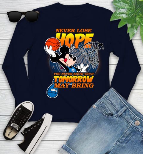 Philadelphia 76ers NBA Basketball Mickey Disney Never Lose Hope Youth Long Sleeve 2