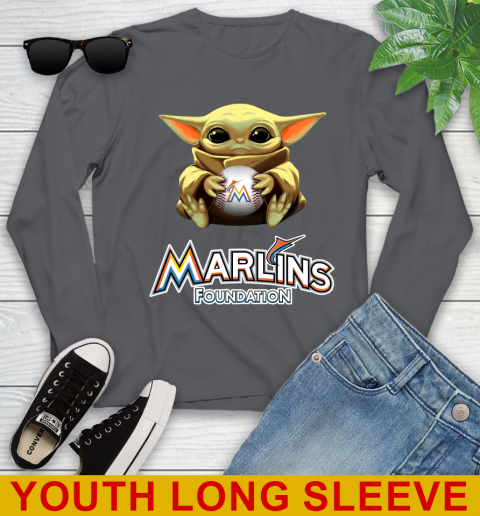 MLB Baseball Miami Marlins Star Wars Baby Yoda Shirt 130