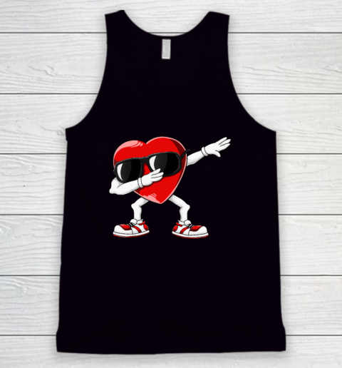 Dabbing Heart Funny Gifts Mens Kids Boys Valentines Day Tank Top