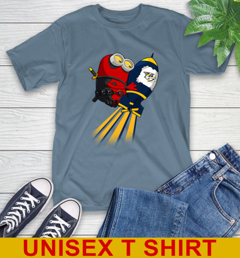 NHL Hockey Nashville Predators Deadpool Minion Marvel Shirt T-Shirt 8