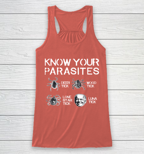 Know Your Parasites Funny Joe Biden Luna Tick Racerback Tank 3