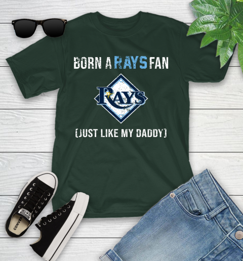 MLB Baseball Tampa Bay Rays Loyal Fan Just Like My Daddy Shirt Youth T-Shirt 4