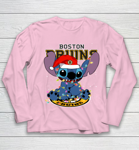 Boston Bruins NHL Hockey noel stitch Christmas Youth Long Sleeve 6