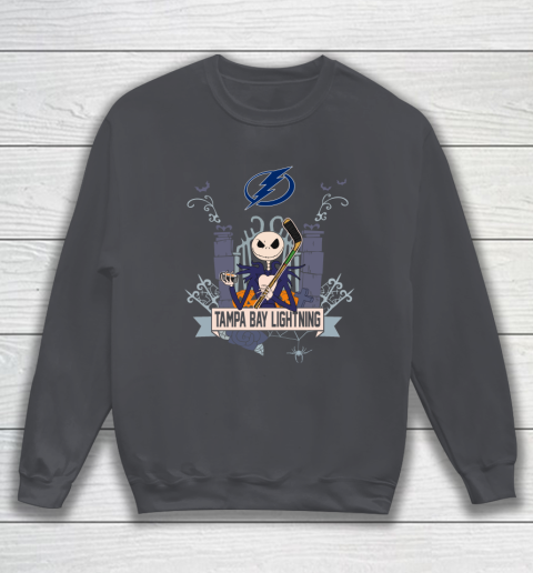 NHL Tampa Bay Lightning Hockey Jack Skellington Halloween Sweatshirt 4