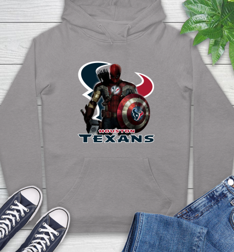 NFL Captain America Thor Spider Man Hawkeye Avengers Endgame Football Houston Texans Hoodie 6