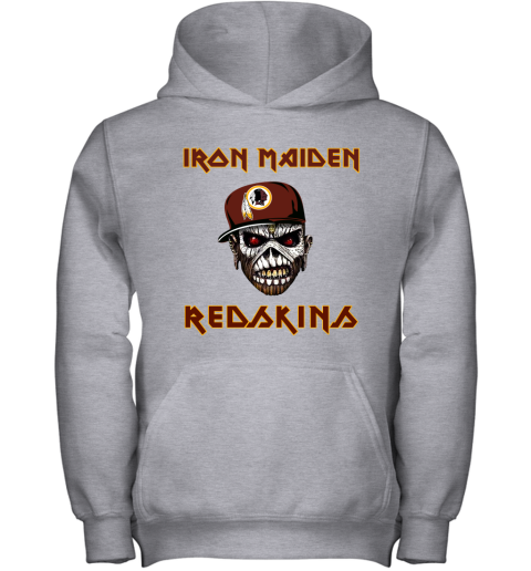 NFL Washington Redskins Iron Maiden Rock Band Music Football Sports KFU3XXp0DmM youth hoodie 43 95 151514 front sport grey
