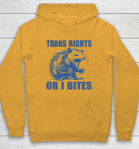 Trans Rights Or I Bites Raccoon Hoodie 2