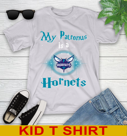 NBA Basketball Harry Potter My Patronus Is A Charlotte Hornets Youth T-Shirt 4