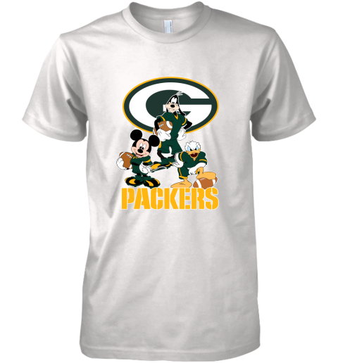 Mickey Donald Goofy The Three Green Bay Packers Football Premium Men's T-Shirt