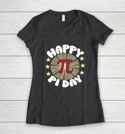 Happy Pi Day Funny Pi Mathematic Math for Teachers Women's V-Neck T-Shirt 4