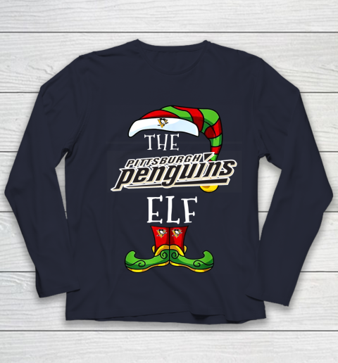 Pittsburgh Penguins Christmas ELF Funny NHL Youth Long Sleeve 2