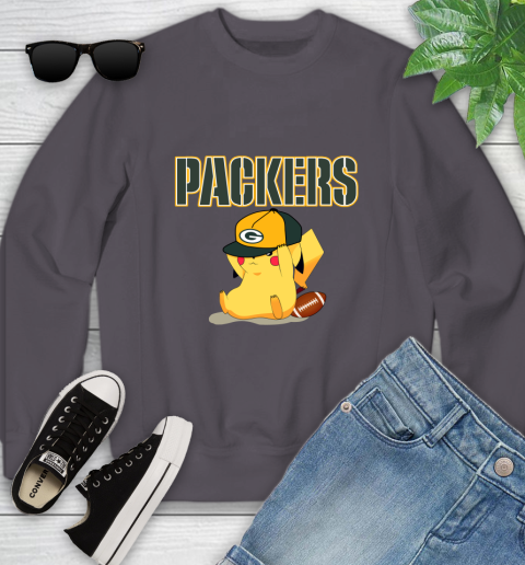 NFL Pikachu Football Sports Green Bay Packers Youth Sweatshirt 6