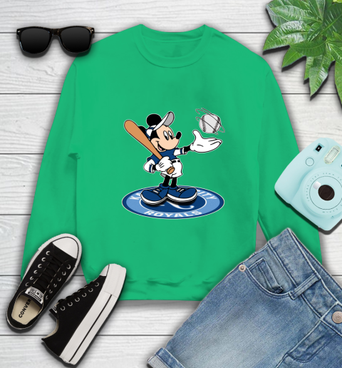 MLB Baseball Kansas City Royals Cheerful Mickey Disney Shirt Sweatshirt 7