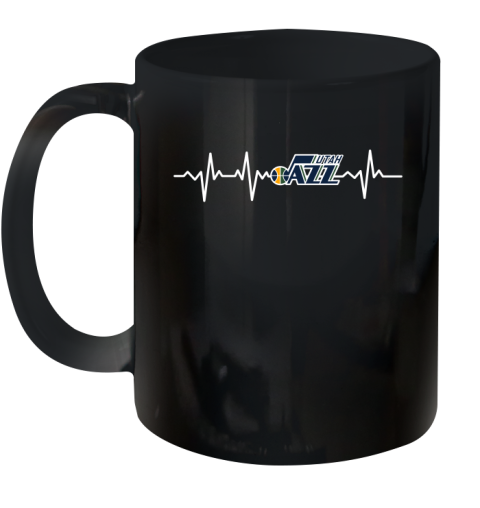 Utah Jazz NBA Basketball Heart Beat Shirt Ceramic Mug 11oz